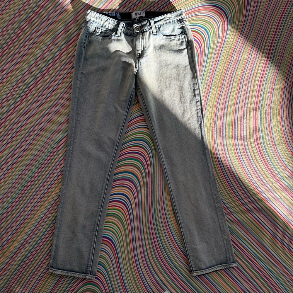 Paige Jimmy Jimmy Skinny Jeans - size 27 - faded / acid wash - low rise - y2k